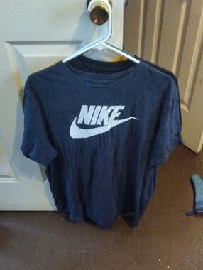 Nike Navy Blue Tee with White Logo